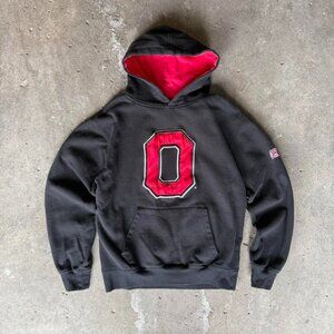 Y2K Ohio State Buckeyes Stadium Athletic Hoodie • Black Red • Size S